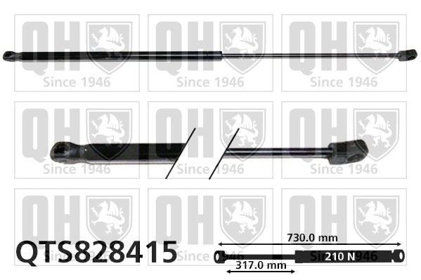 Amortecedor da capota para Volvo V40  525, 526